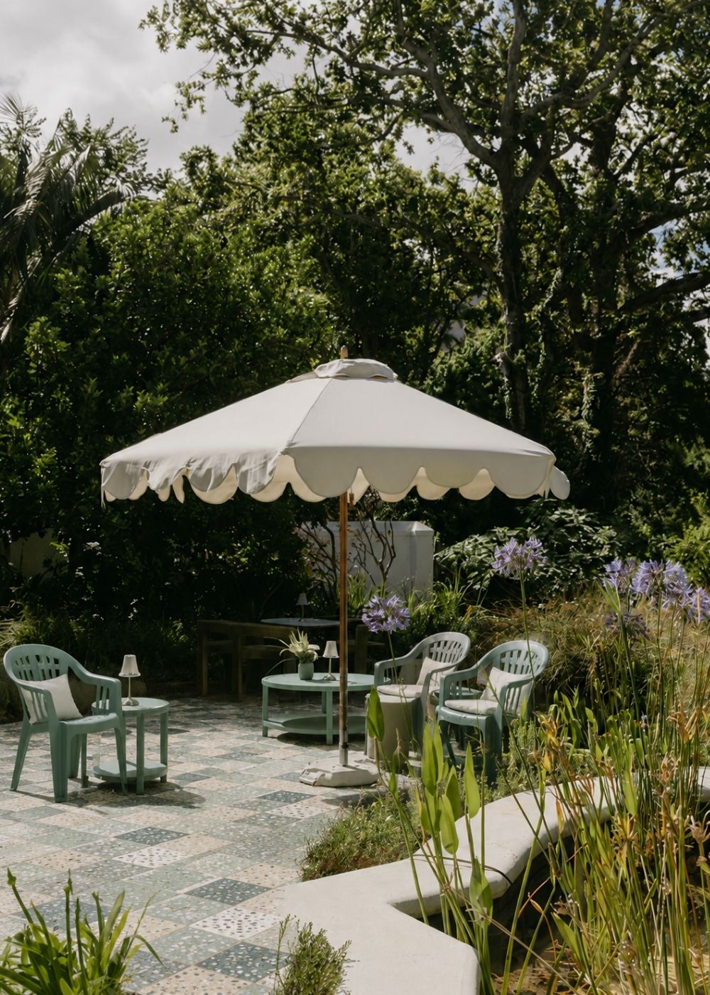 Sustainable outdoor patio furniture from recycled material